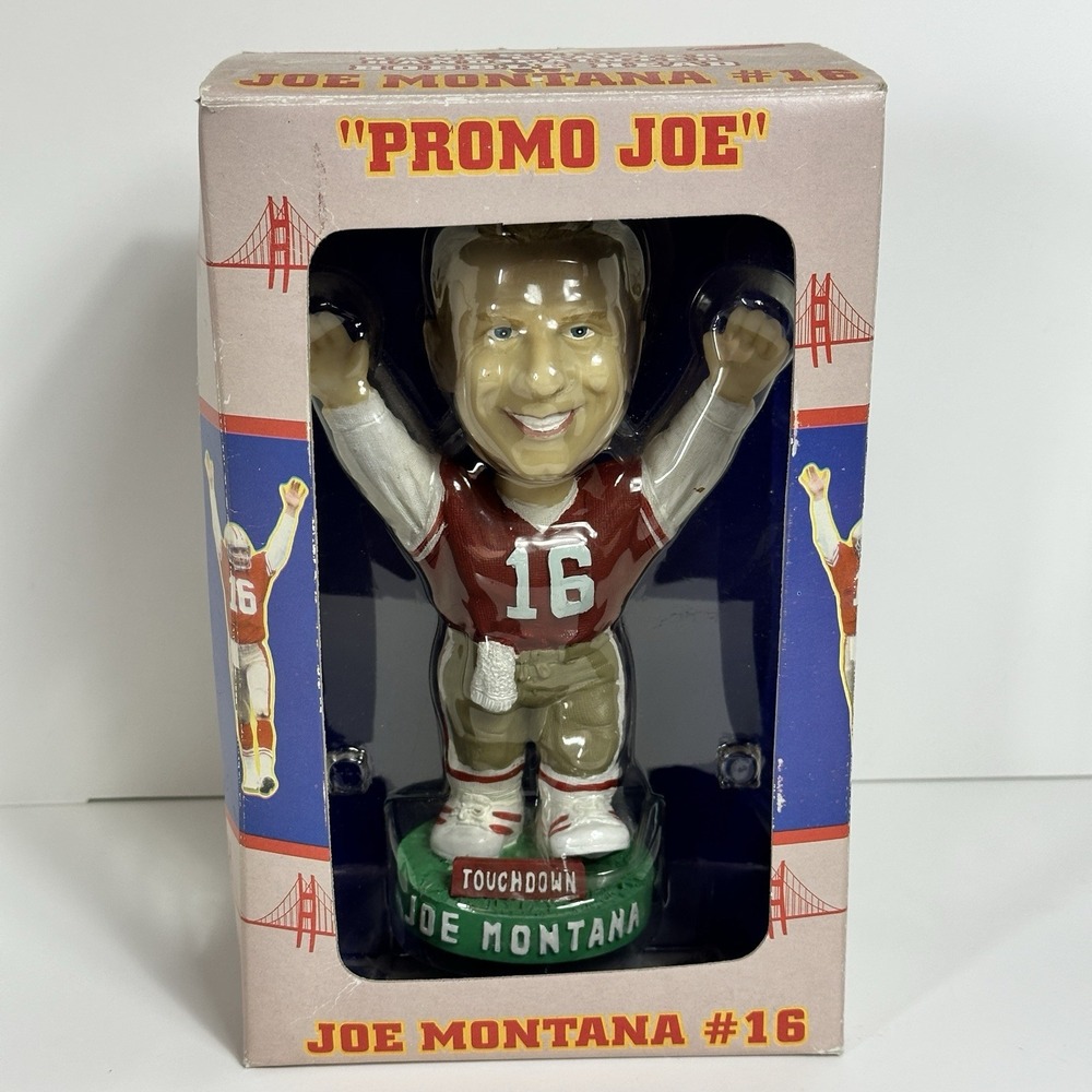 Joe Montana "Promo Joe" Bobble Head San Francisco 49ers 16 Hand Crafted Unopened